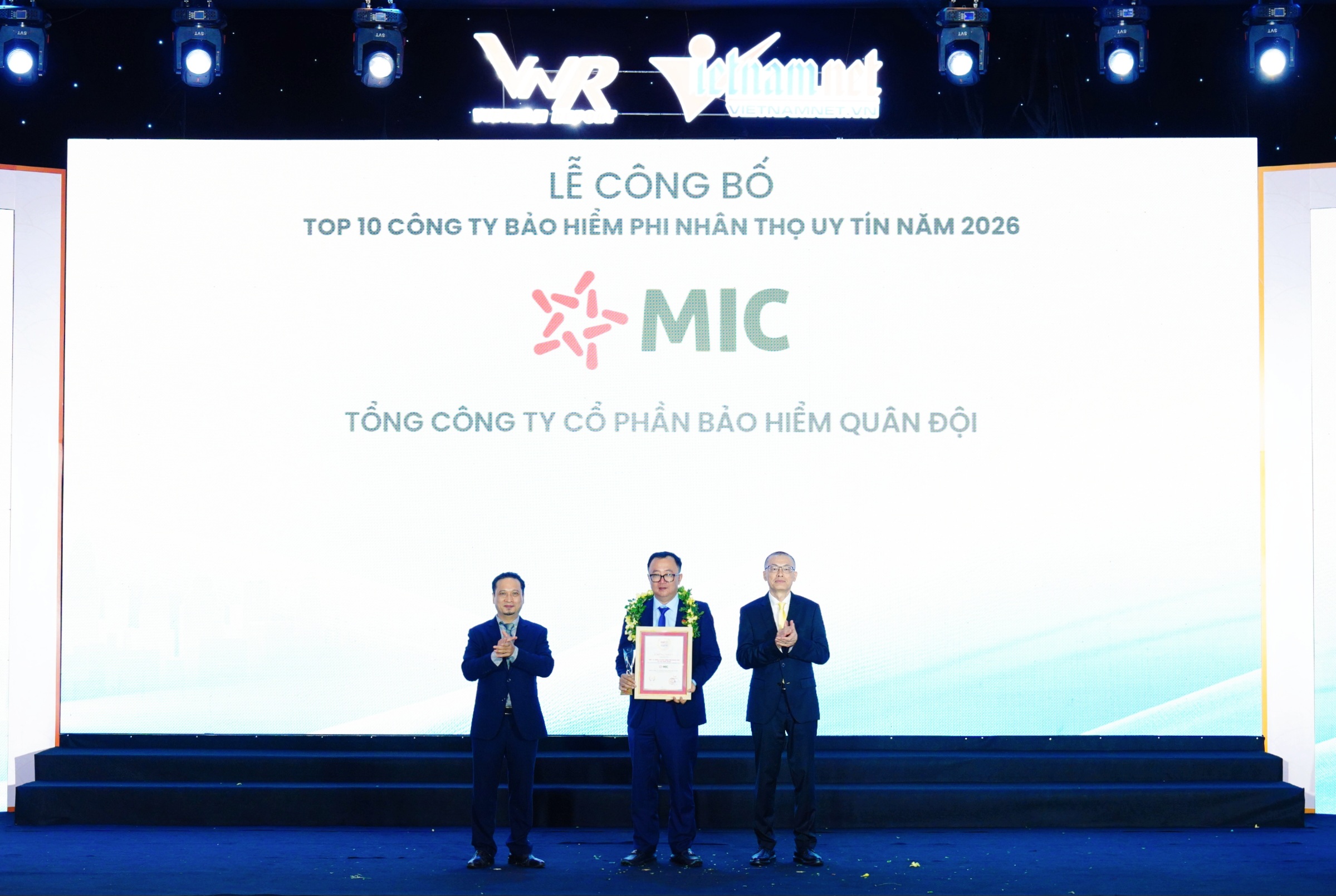 MIC tiếp tục góp mặt trong Top 10 doanh nghiệp bảo hiểm phi nhân thọ uy tín năm 2026